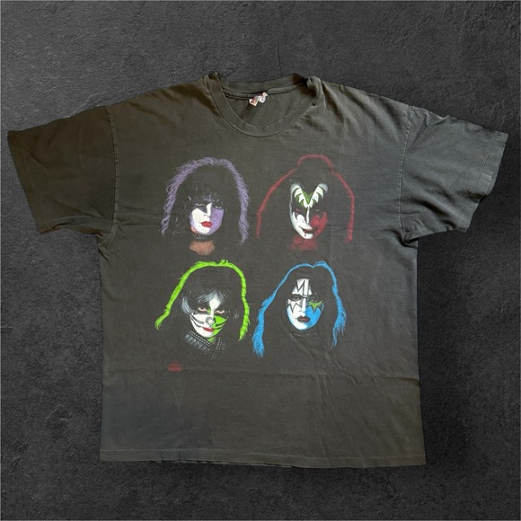 Hanes Other - Hanes T Shirt Men XL Black Kiss Band Rock ConcertGraphic Tee Vintage 90